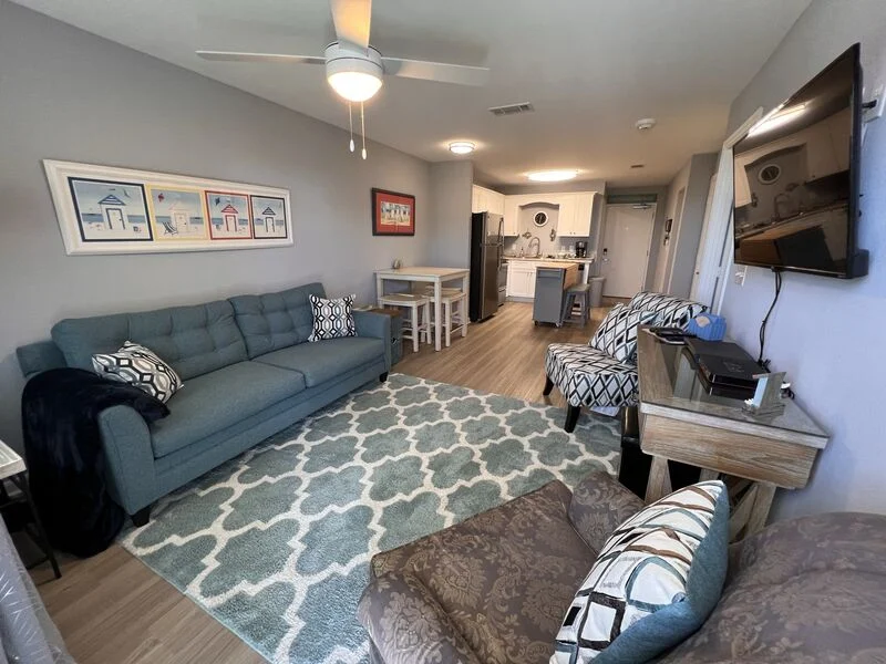 Living room in one of our Fort Morgan vacation home rentals