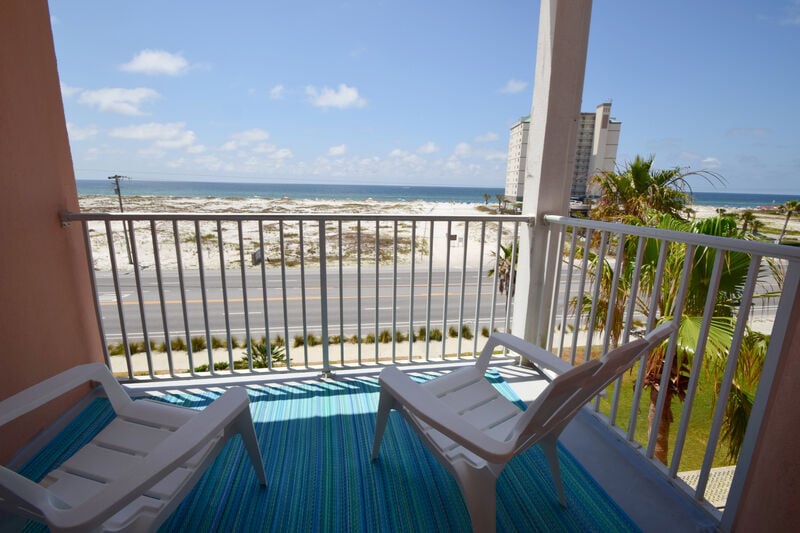 A beachfront view from one of our Gulf Shores rentals